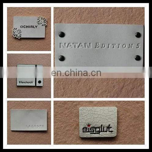 custom leather label, jeans label, PU label