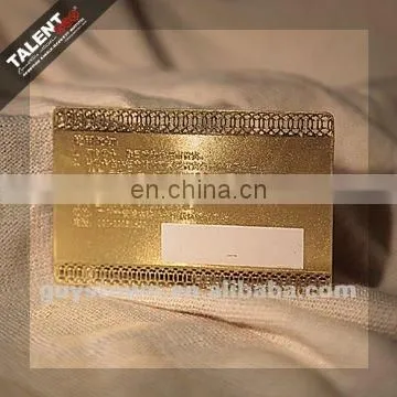 Custom Private Metal Golden Company Business Vip Card For Promotion