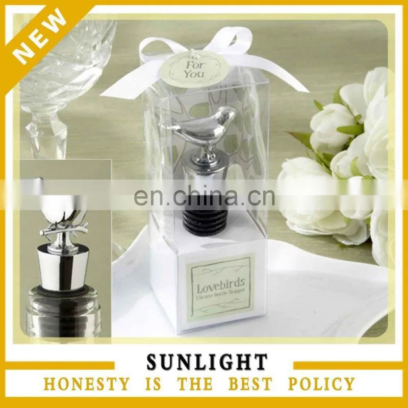 custom design crystal shape wine stopper for wedding return gift