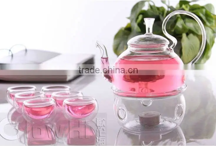 Tea set,Glass Teapot 600ML and Cups,High Temperature Resistance