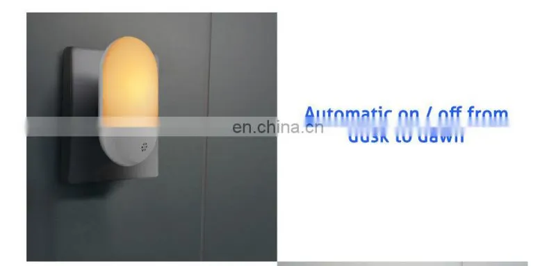 2019 amazon hot sale plug in 2 pcs for 1 pack Motion Activated warm white lighting led night light with light sensor