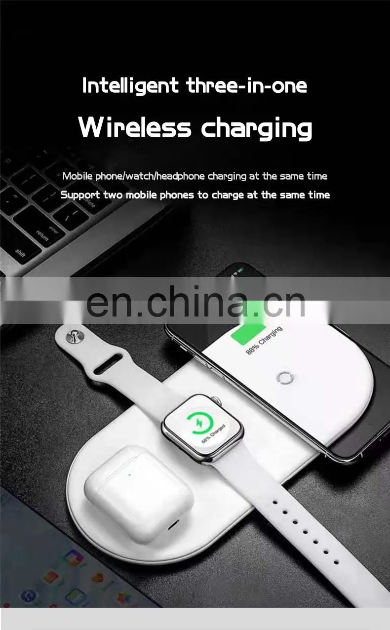 Phone Charger Wireless New 2019 Product Wholesale Battery Charger Mobile Phones For Iphone/Watch/Earphone Charger 3 In 1