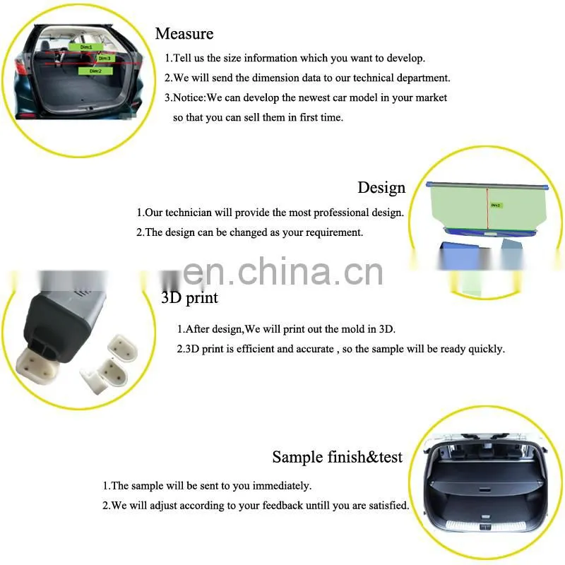 hot sale black car interior accessories Retractable Cover retractable rear luggage cargo cover for bmw x5