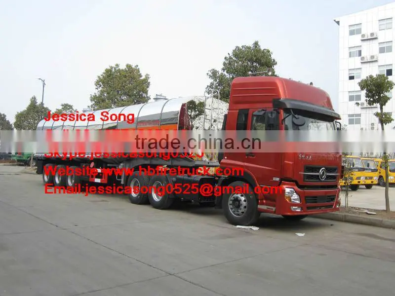 3 axles stainless steel fuel tank semi trailer