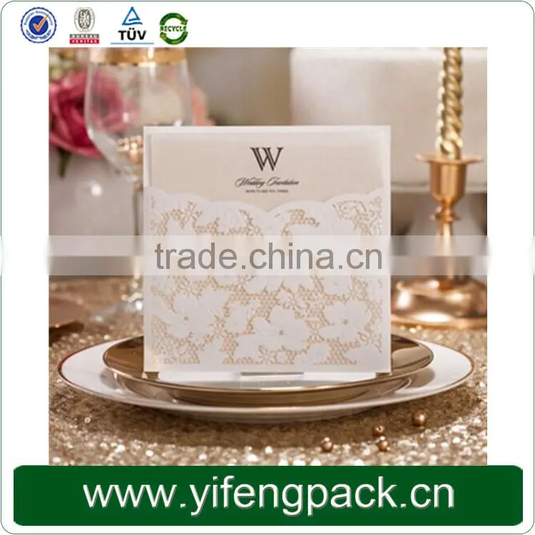 Fast delivery unique handmade chinese wedding invitation card