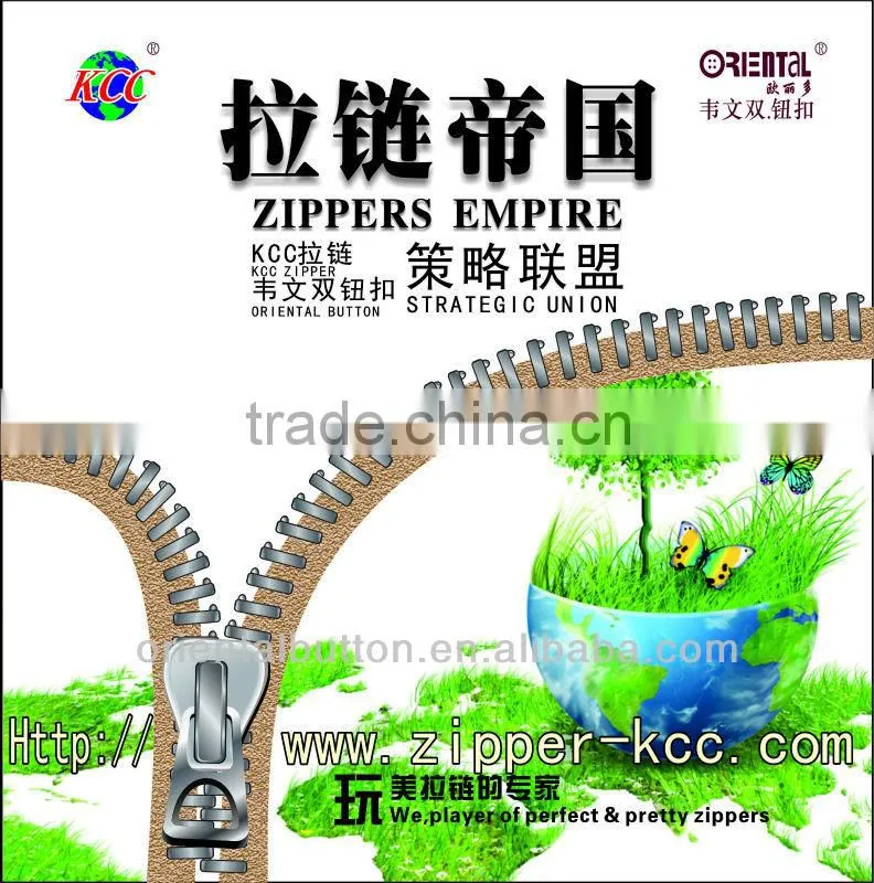 Brass teeth metal close end zipper