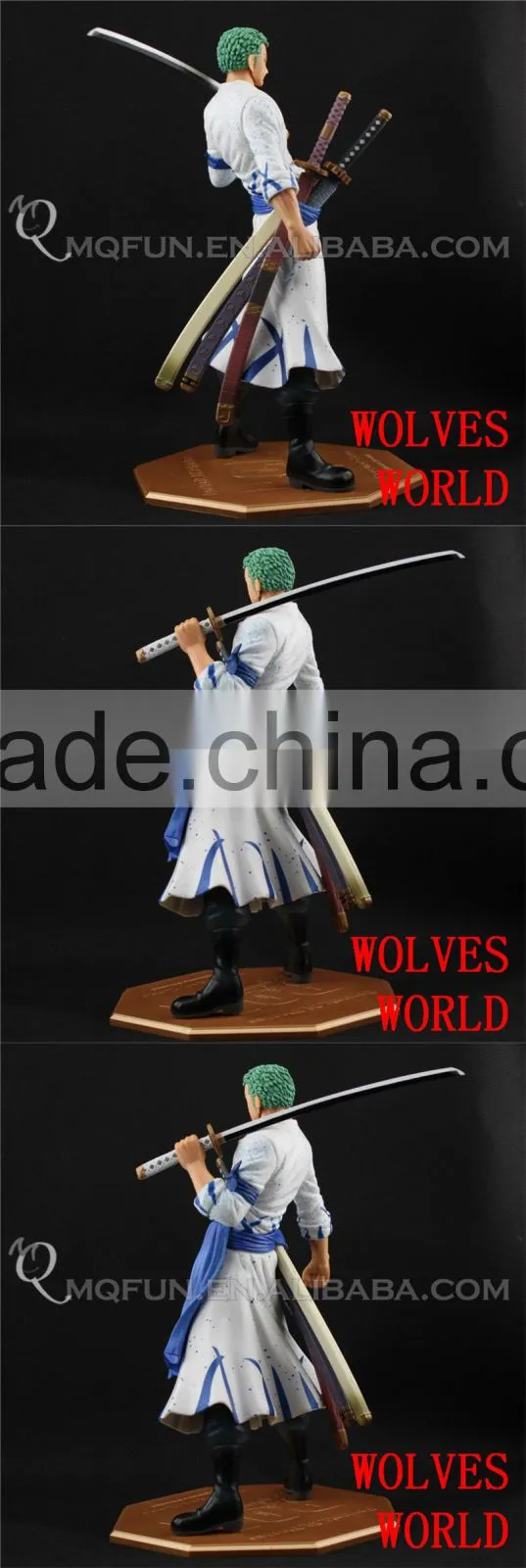 MINI QUTE 23 cm japanese anime Pirates one piece action figure zoro Solon in white clothes brinquedos boys in box NO.MQ 070