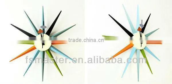 original quality Colorful sun wall clock