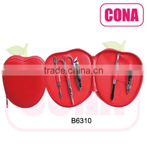Apple shaped manicure set low price promotional gifts