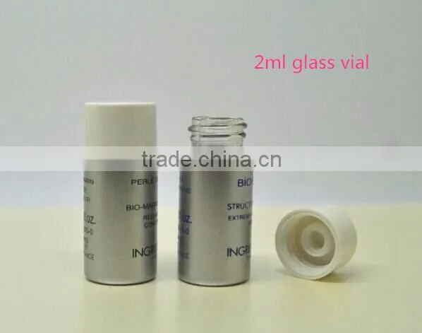 2ml phmarmaceutical glass vial with plastic screw neck,skincare oil glass bottle