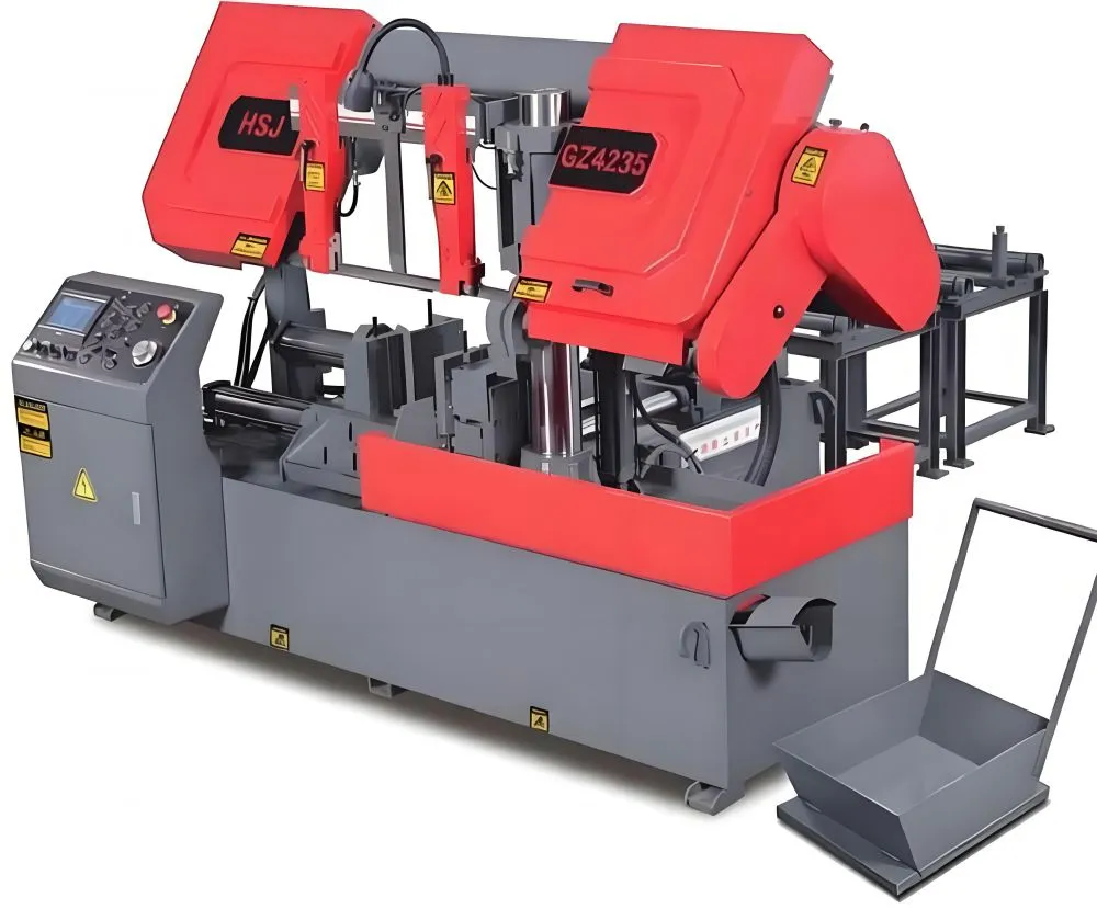 The GZ4235 fully automatic horizontal band saw machine enables more efficient  batch material cutting