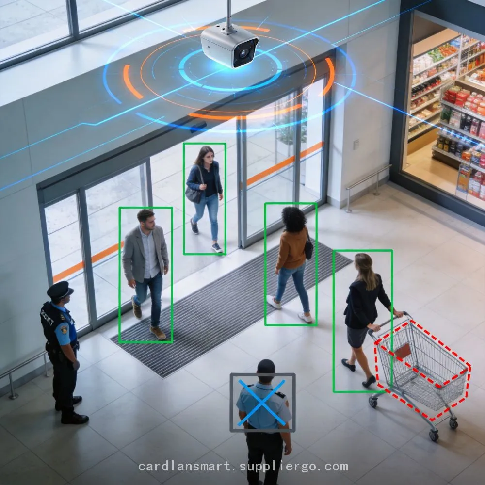 How AI People Counters Filter Out Staff, Security Guards, and Shopping Carts Automatically