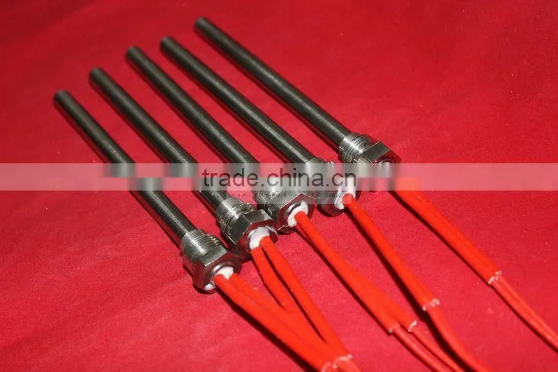 Stainless steel electrical cartridge resistance heater with flange