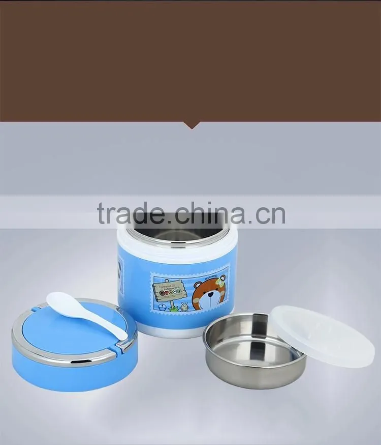 stainless steel bento food warmer container/ bulk layered lunch box thermal
