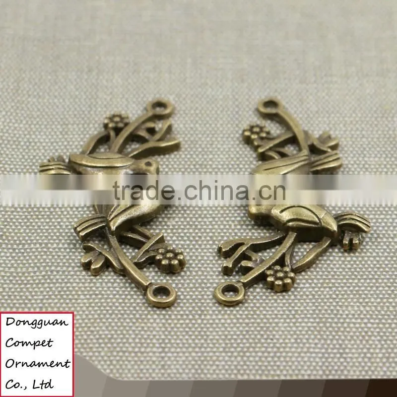 Wholesale diy jewelry zinc alloy branch kissing birds pendant