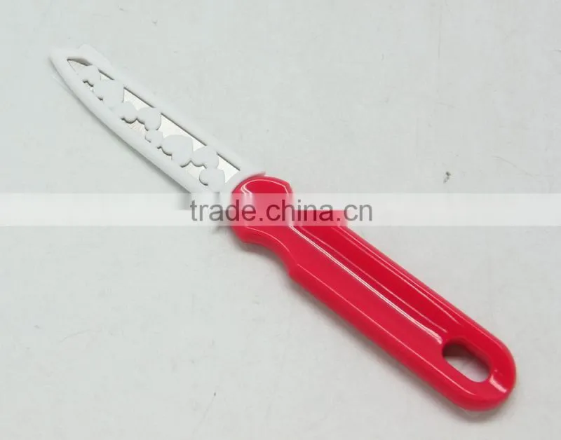 PS+2CR13 PARING KNIFE WITH WHITE COVER AND HOLE