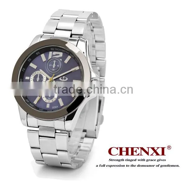 Most Popular Trendy Style Stainless Steel Case Back Watch Large Wrist OEM Black Silver Quartz Custom Watch Man