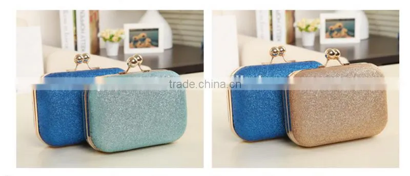 New shining evening bag wholesale ladies small box bag