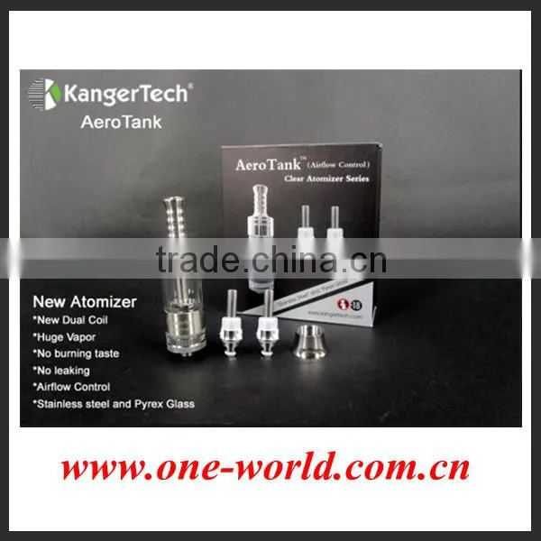 2014 new pyrex glass airflow control kanger aerotank with dual coil Aerotank