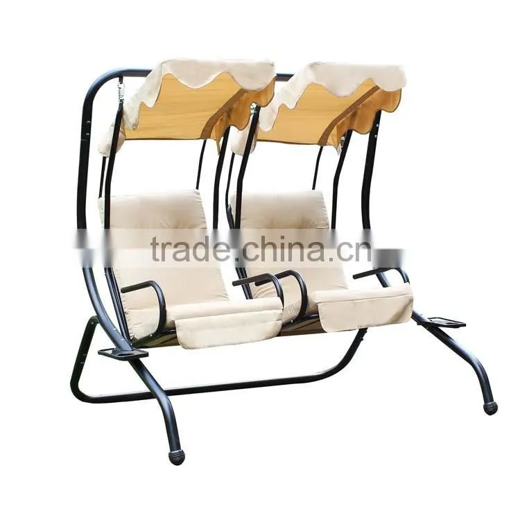 Outsunny Outdoor Garden Patio Covered Double Two Seat Balcony Swing Chair
