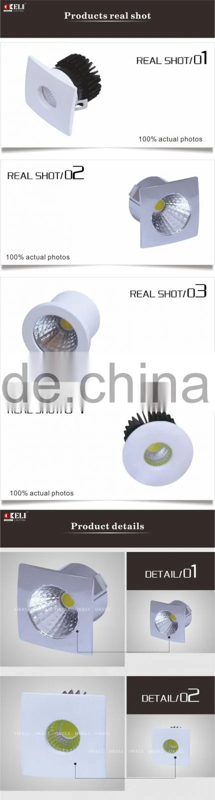 Indoor lighting round mini led spot light 1w