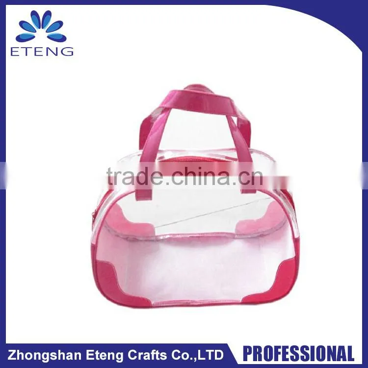 2016 New promotion custom dimensions clear plastic cosmetic bag,transparent pvc cosmetic pouch