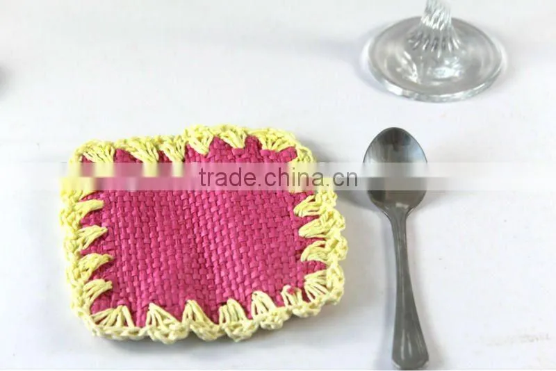 handmade round mini paper coaster