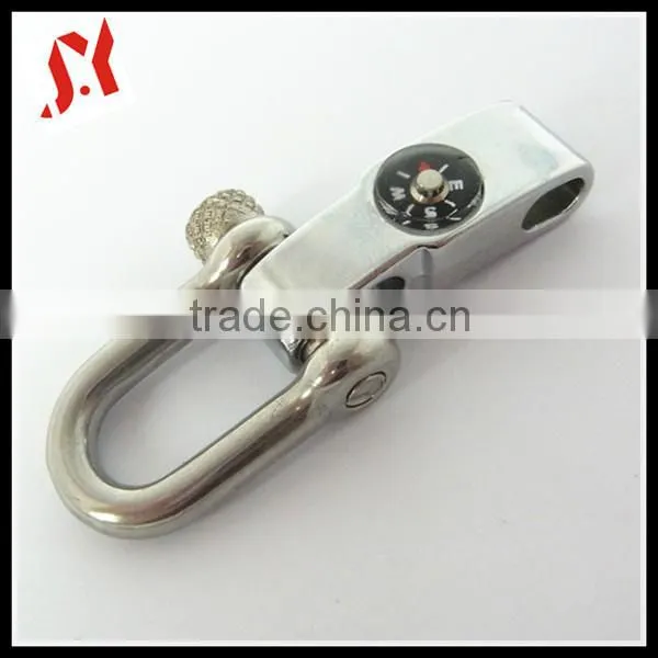 Dongguan JinYu Stainless steel Adjustable bracelet buckle,survival bracelelet adjustable clasp with compass