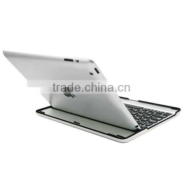 Aluminum Alloy Bluetooth Keyboard Case for iPad 2 3 4 Silver