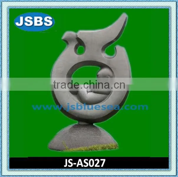 hand carved natural stone abstract sculpture indoor