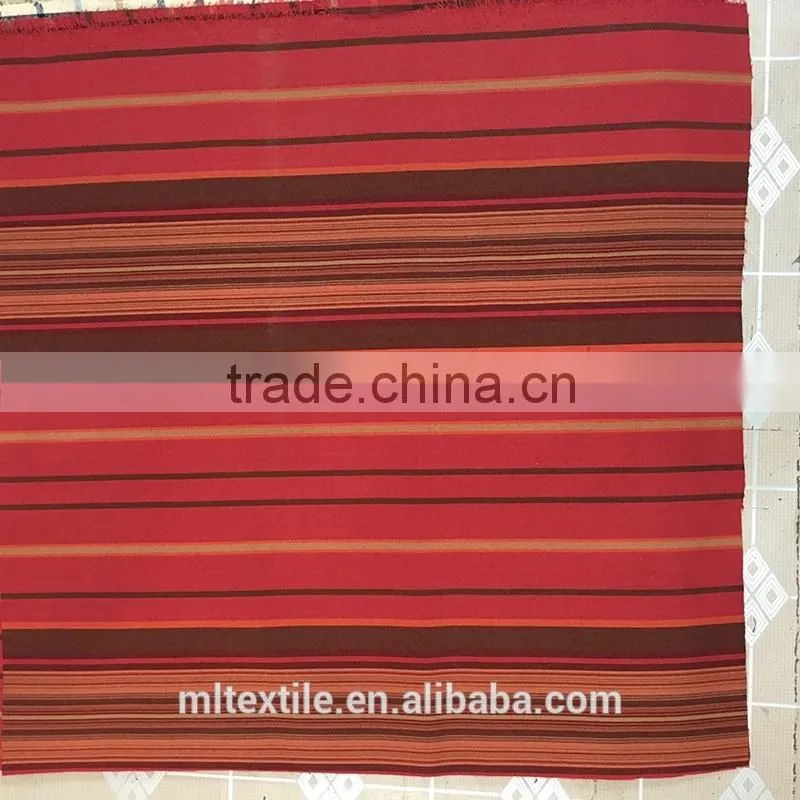 Red cotton linen sofa fabric/ stripe fabric