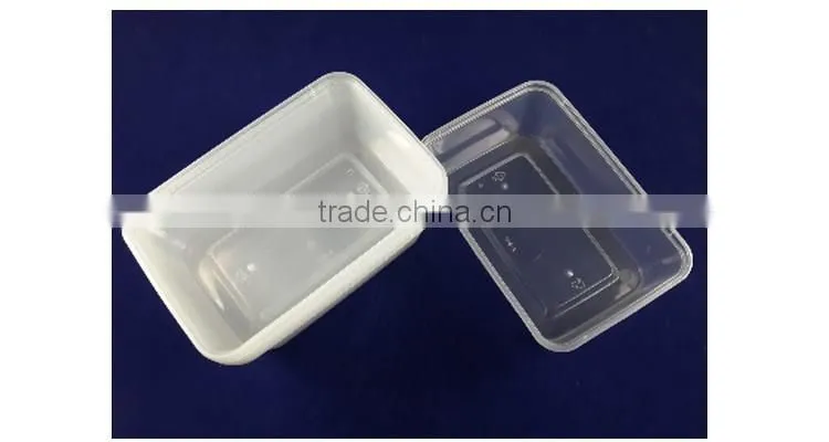 1000ml PP material disposable transparent lunch box