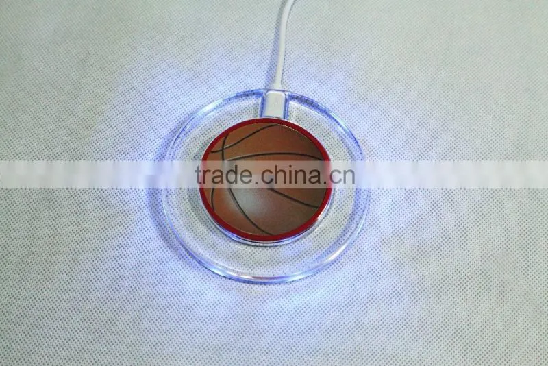 Hot sell basketball pattern smart wirless charger for multiple phones