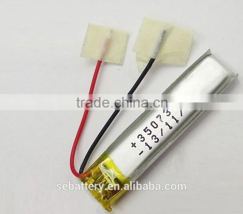 Small Rechargeable Li-polymer Battery 350735 70mAh 3.7V With Stable PCM for Wireless Bluetooth