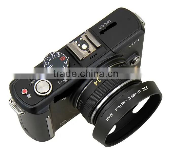 46mm Lens Hood JJC LH-46GFII Vented Lens Hood For Panasonic Lumix 20 Lens