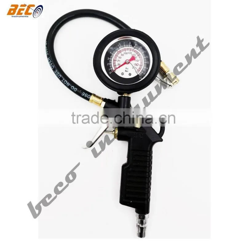 BECO Tire Inflator with gauges for bike scooter etc