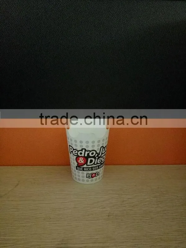 single wall disposable biodegradable pe coating flexo printing french fries 6.5oz paper cup