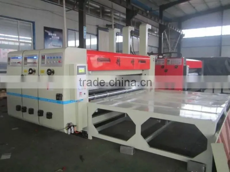 High speed flexo corrugated carton box printing machine with slotting and die cutting