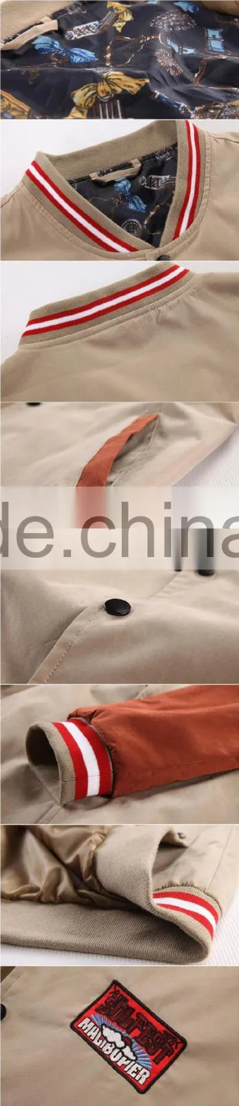 OEM cheap designer brand name men's autumn jacket