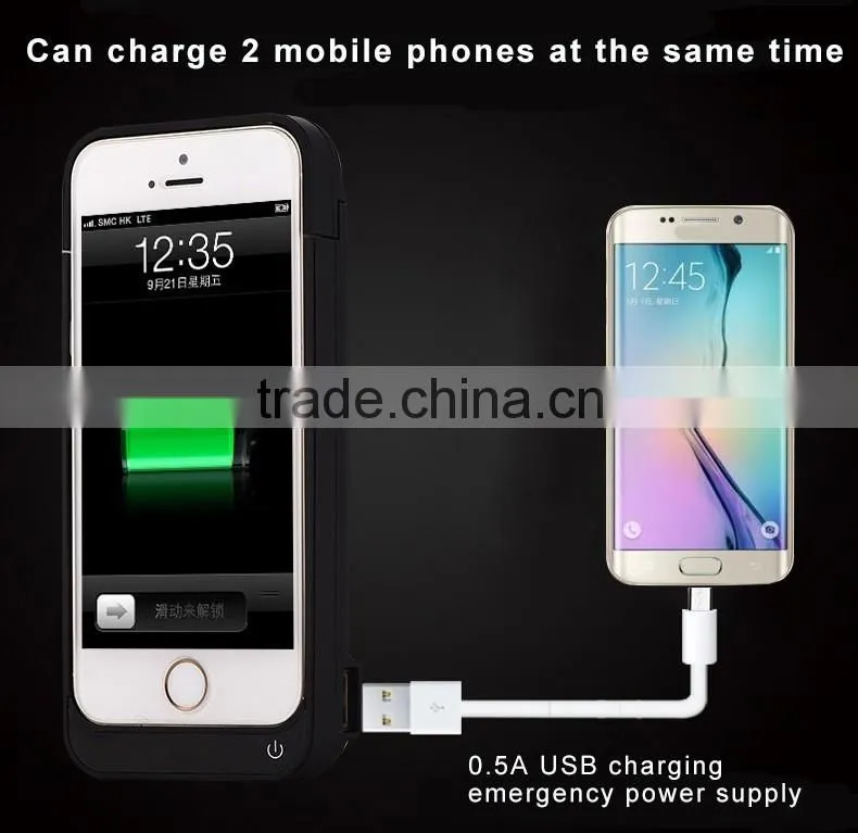 High quality safety certified battery charger case for iphone 5 se charger case charger