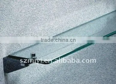 bathroom single glass shower shelf