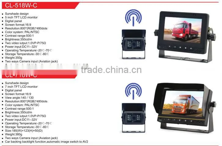 Chelong Manufacture 7inch LED full hd MP5 bluetooth reverse camera rearview mirror