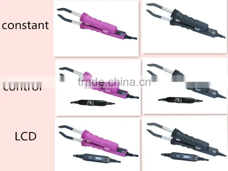 Professional hair extension iron suit for nail hair extension flat plate control temp type constant temp LCD digital display
