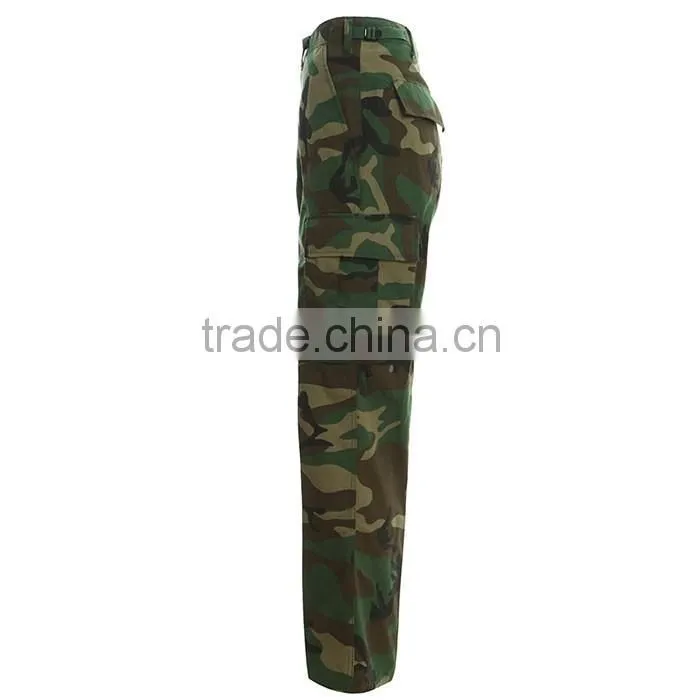 US BDU combat woodland camouflage ripstop trousers