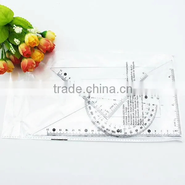 Wholesale Hot Sale High Quality Set Square Ruler Stationery Set