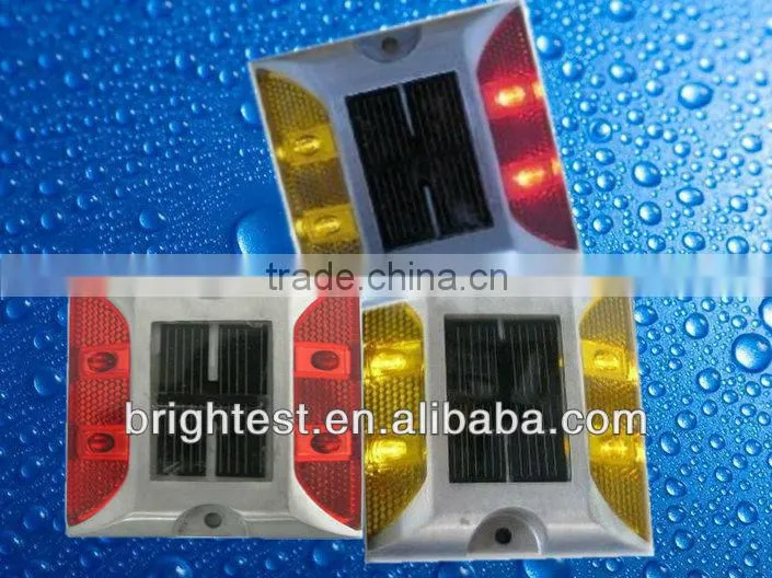 Aluminium CE,RoHs Certificate LED solar road stud/solar road marking reflectors