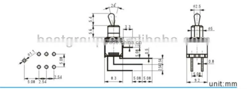 off on on toggle switch SMTS-202-2C4
