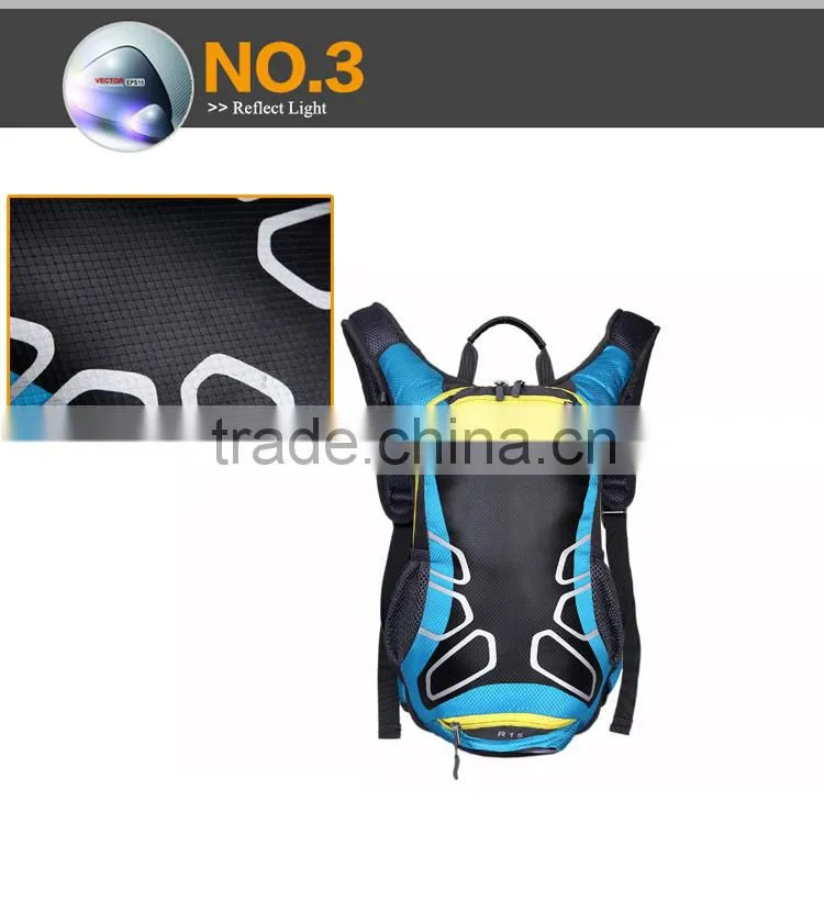 2015 New style cycling backpack with water outlet pro nylon sport backpack