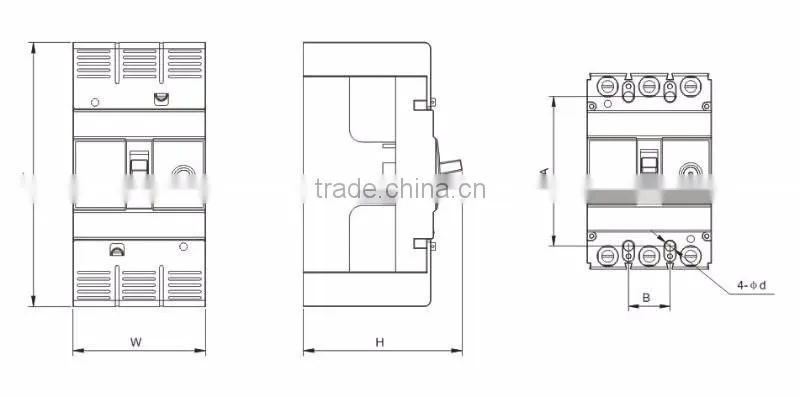 GWIEC Promotional Item Automatic 45KA 400A Electrical Mccb Circuit Breakers With Low Price