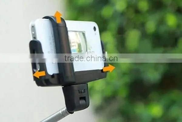 New arrival D09 with mirror monopod selfie stick, monopod with bluetooth shutter button for camera and mobile phone